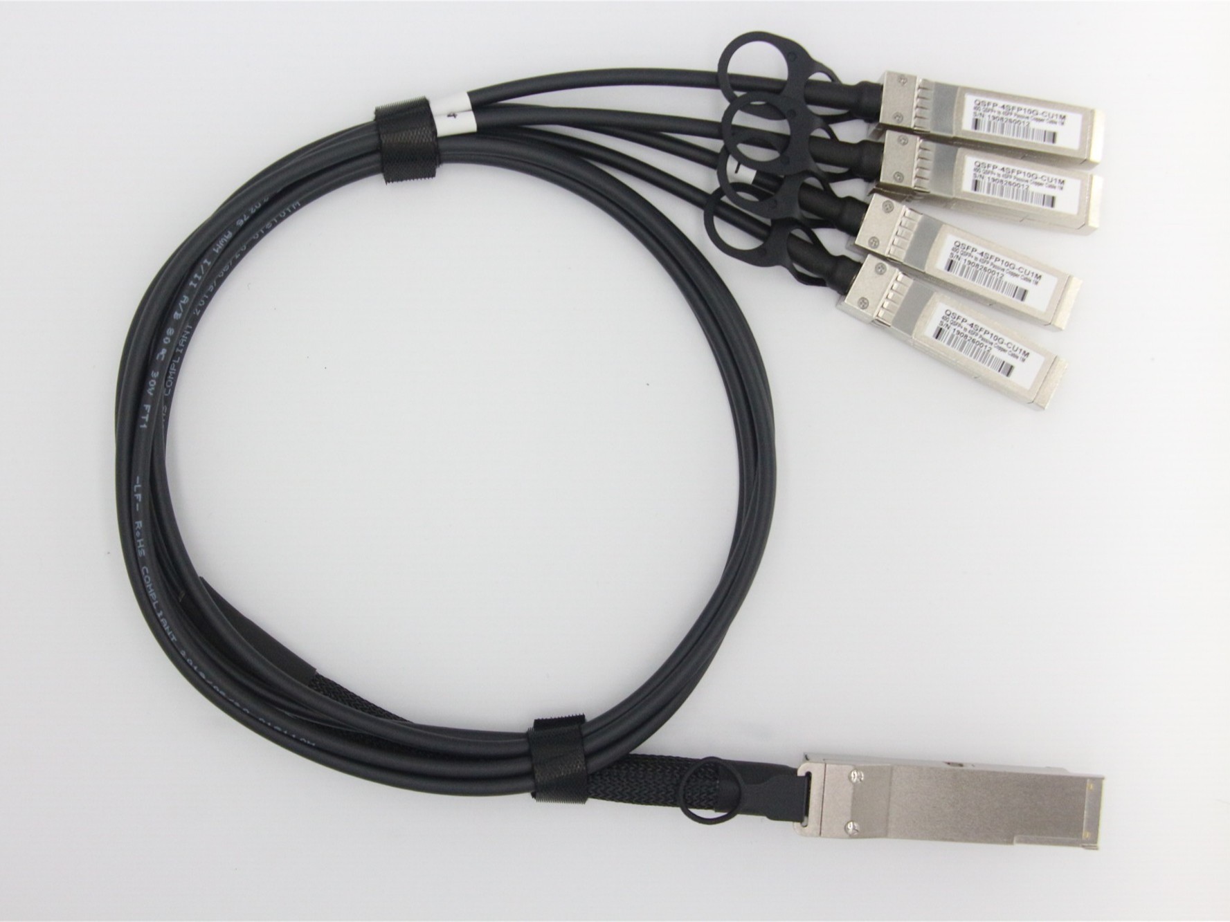 QSFP-4X10G-CU1M CISCO思科兼容 QSFP+ TO 4SFP+DAC无源铜缆高速