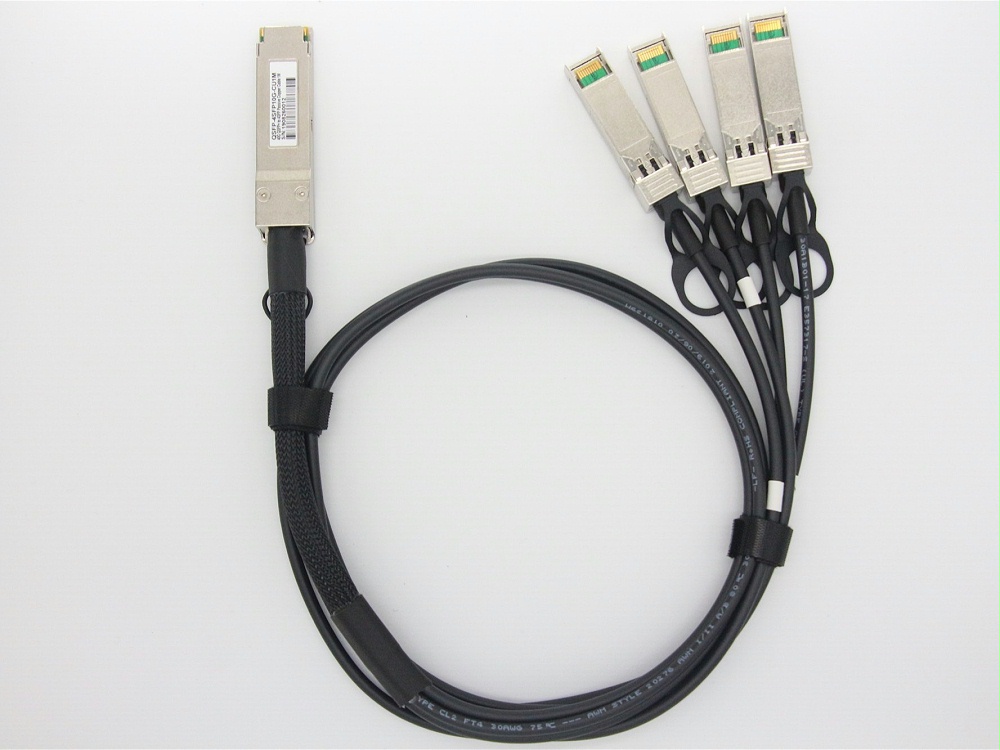 QSFP-4X10G-CU1M H3C华3兼容 QSFP+ TO 4SFP+DAC无源铜缆高速线缆